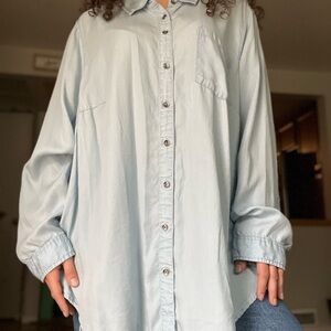 Torrid Light Blue Button Shirt